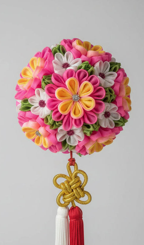 ひな祭り つまみ細工 下げもん 手作り | Japanese Hinamatsuri Tsumami Zaiku Sagemon Handmade