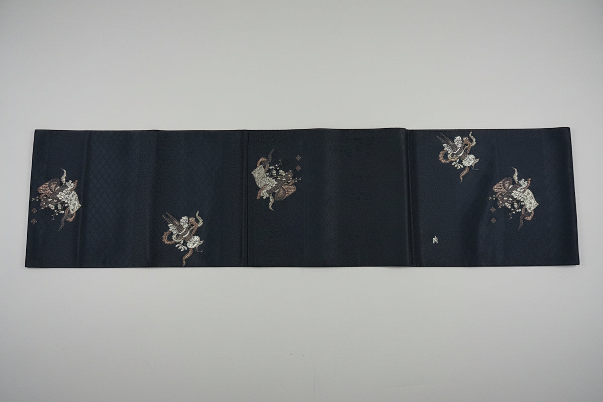 名古屋帯 正絹 リサイクル | Japanese Nagoya Obi Belt Silk Vintage