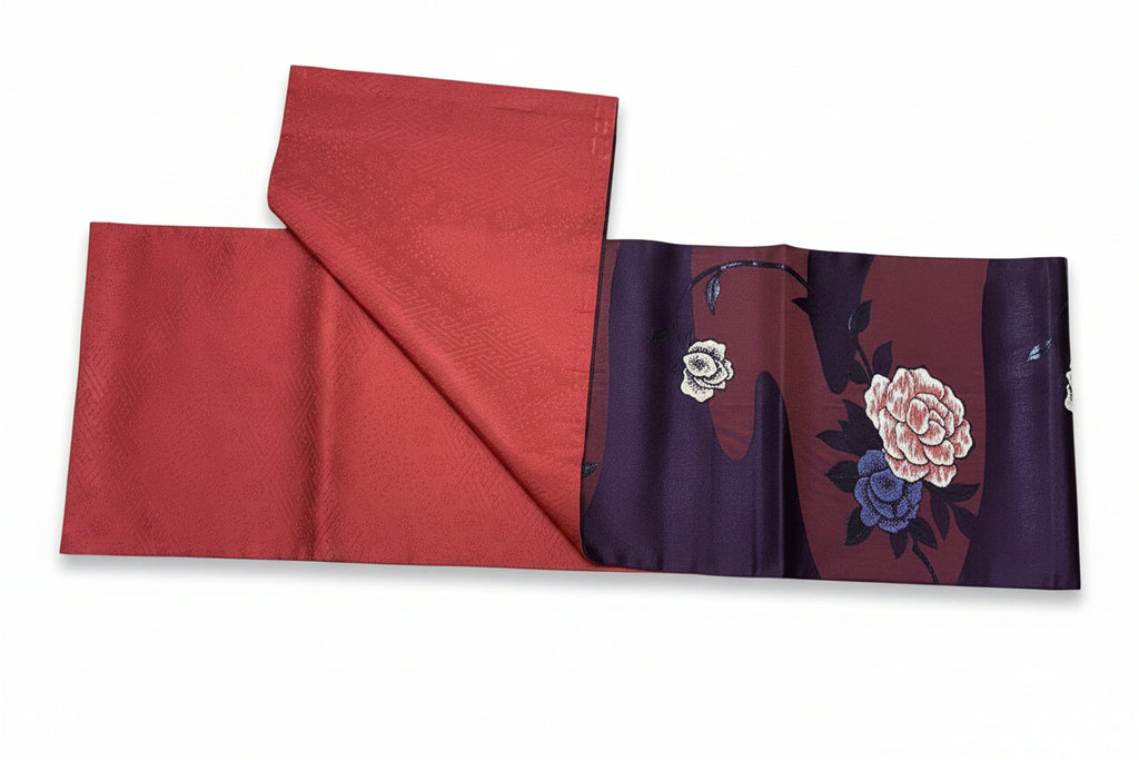 名古屋帯 正絹 リサイクル | Japanese Nagoya Obi Belt Silk Vintage
