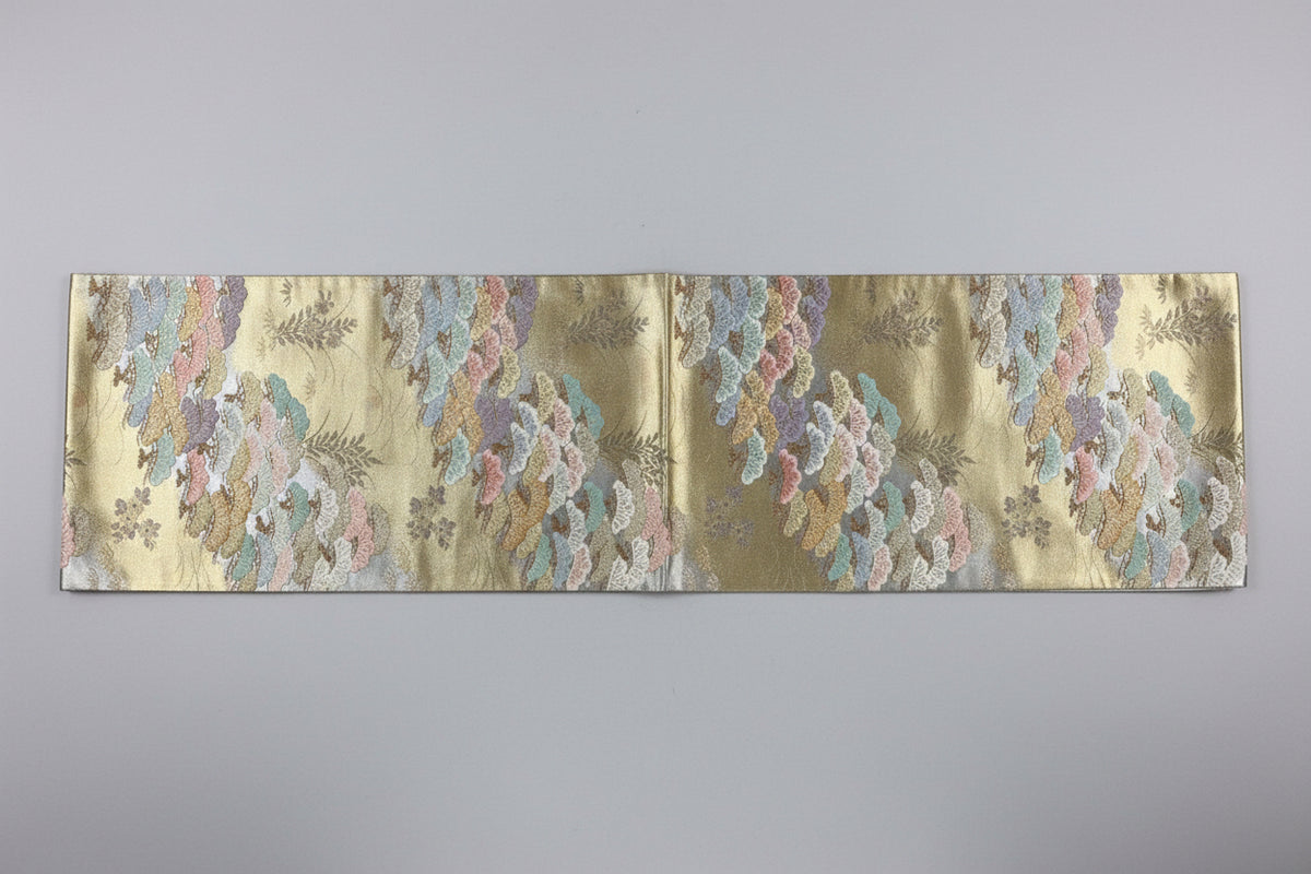 袋帯 正絹 リサイクル | Japanese Fukuro Obi Belt Silk Vintage