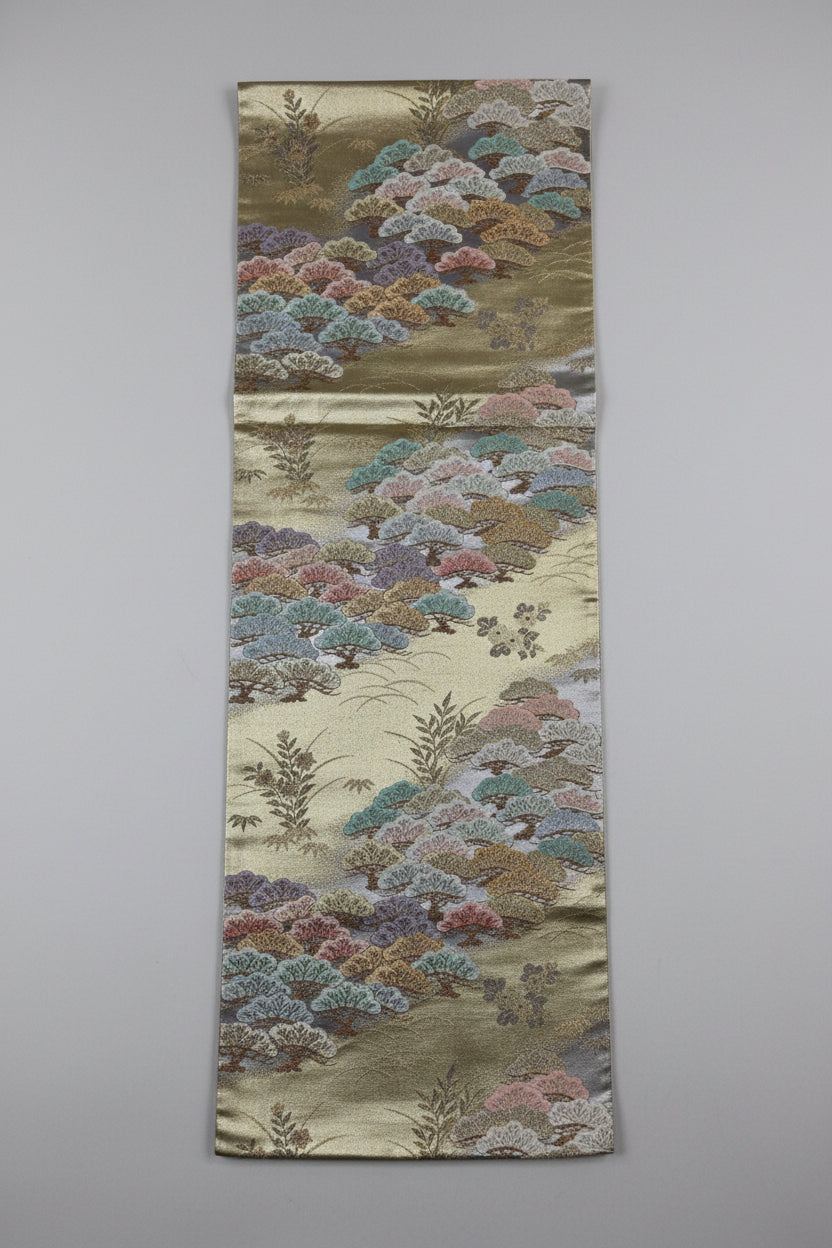 袋帯 正絹 リサイクル | Japanese Fukuro Obi Belt Silk Vintage