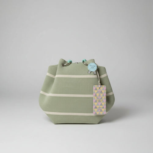 D.KELLY JAPAN ミントグリーン ボーダーニットバッグ | Mint Green Border Knit Bag