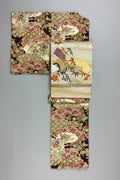 Komon Kimono and Chunyo Obi Set, Pure Silk, Pre-owned