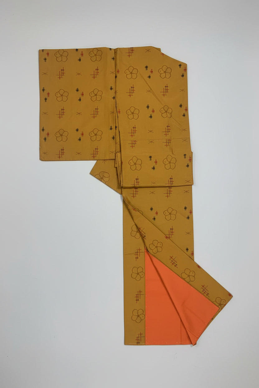 Oshima Tsumugi Kimono, Komon, Unlined, Pure Silk, Unused
