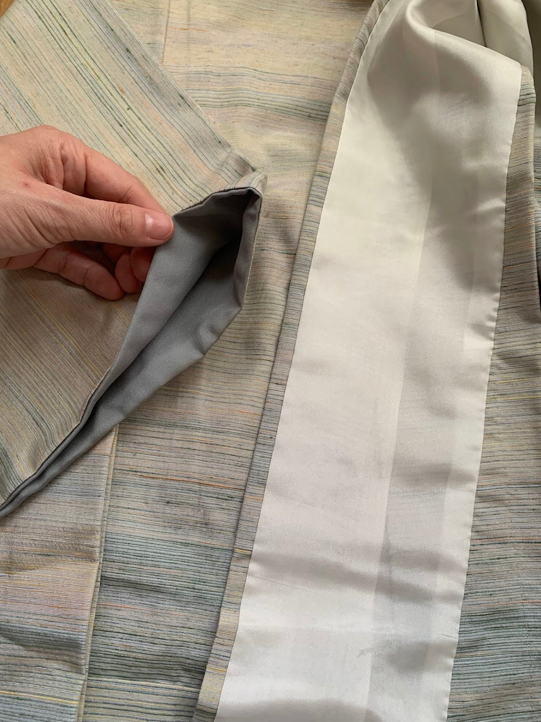 Tsumugi Kimono, Half-Lined, Pure Silk, Recycled | Japanese Tsumugi Kimono Douki Silk Vintage
