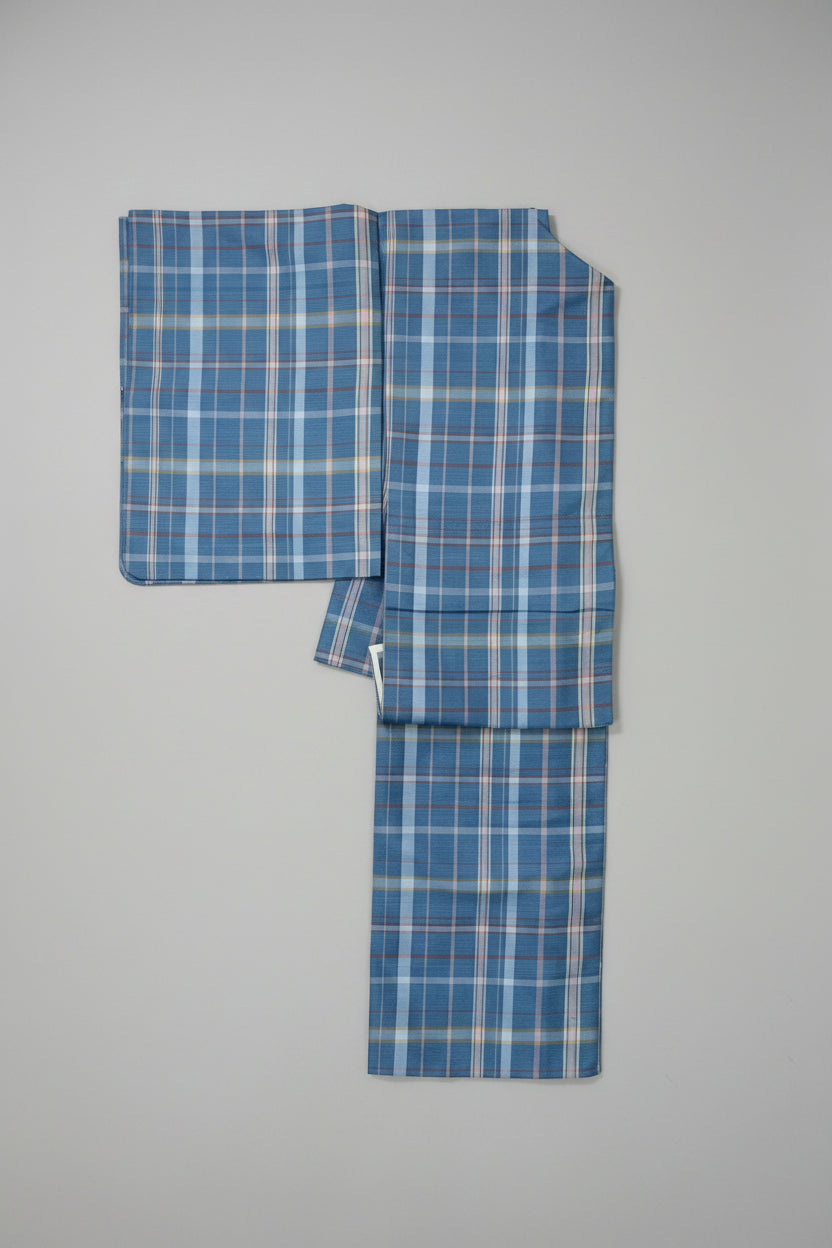 紬 単衣 未使用 正絹 | Japanese Tsumugi Kimono Hitoe Silk Unused