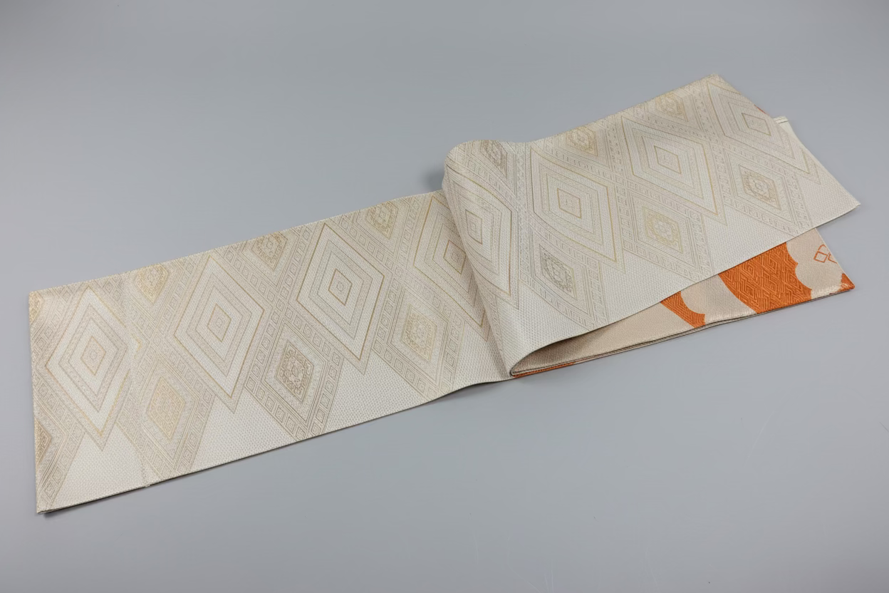 佐賀錦 袋帯 正絹 未使用 証紙付き | Japanese Saga Nishiki Fukuro Obi Belt Silk Unused Certificate