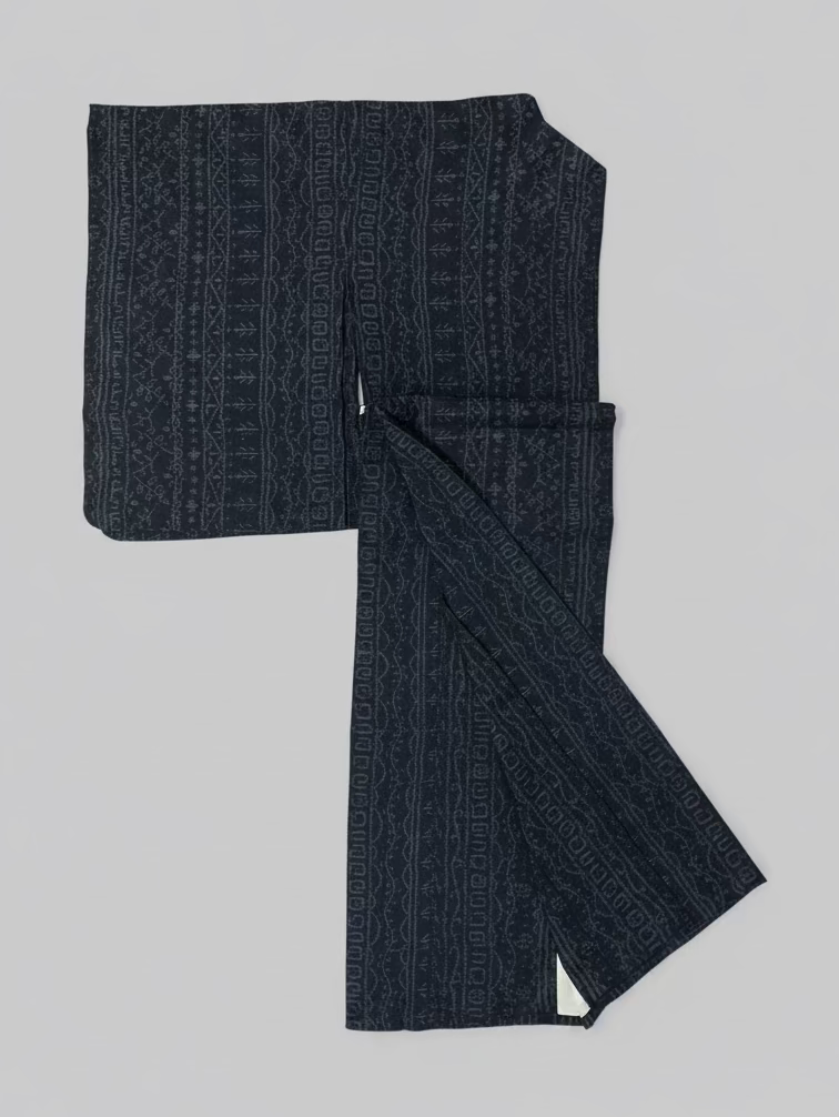 Tsumugi Hitoe Kimono Silk Vintage