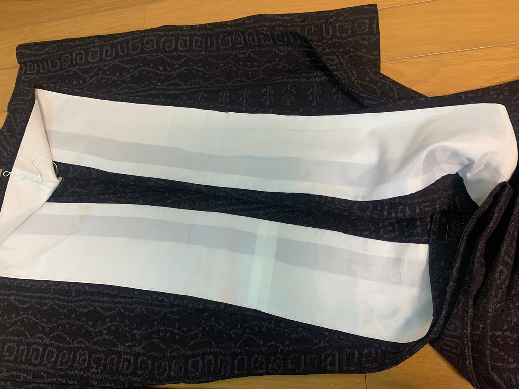 紬 単衣 正絹 リサイクル | Japanese Tsumugi Kimono Hitoe Silk Vintage