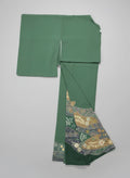 Irotomesode, One Crest, Tsujigahana Pattern, Hama Chirimen, Pure Silk, Recycled | Japanese Irotomesode Silk Vintage Tsujigahana