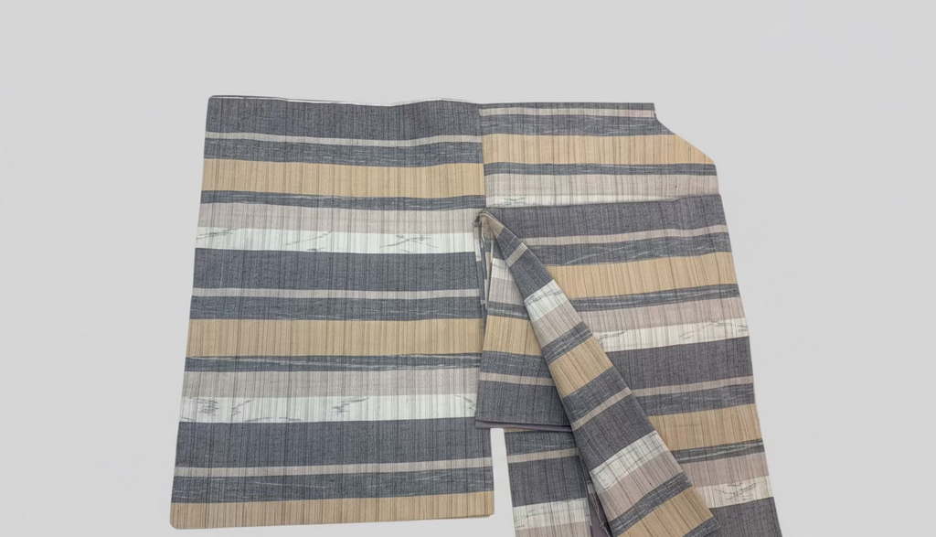 Tsumugi Awase Silk Kimono - Vintage | Japanese Tsumugi Kimono Awase Silk Vintage