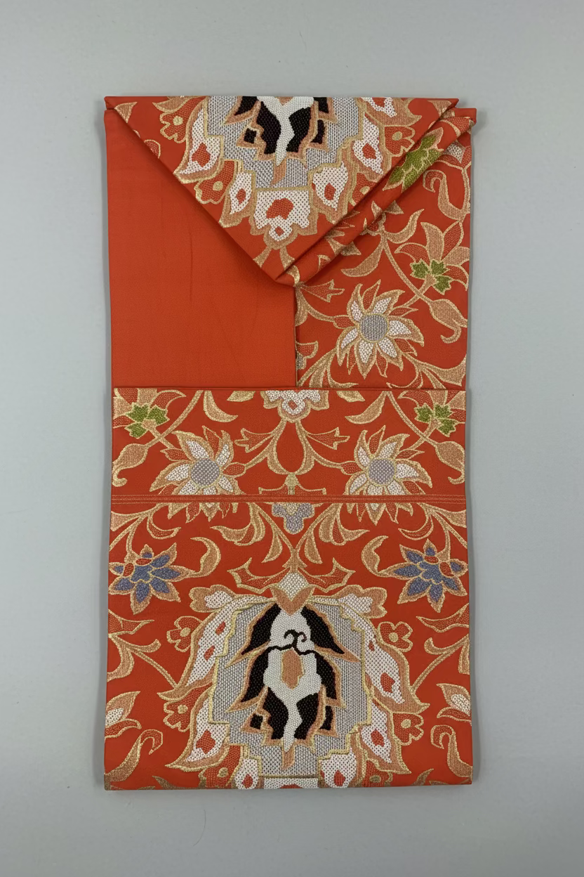 名古屋帯 正絹 リサイクル | Japanese Nagoya Obi Belt Silk Vintage