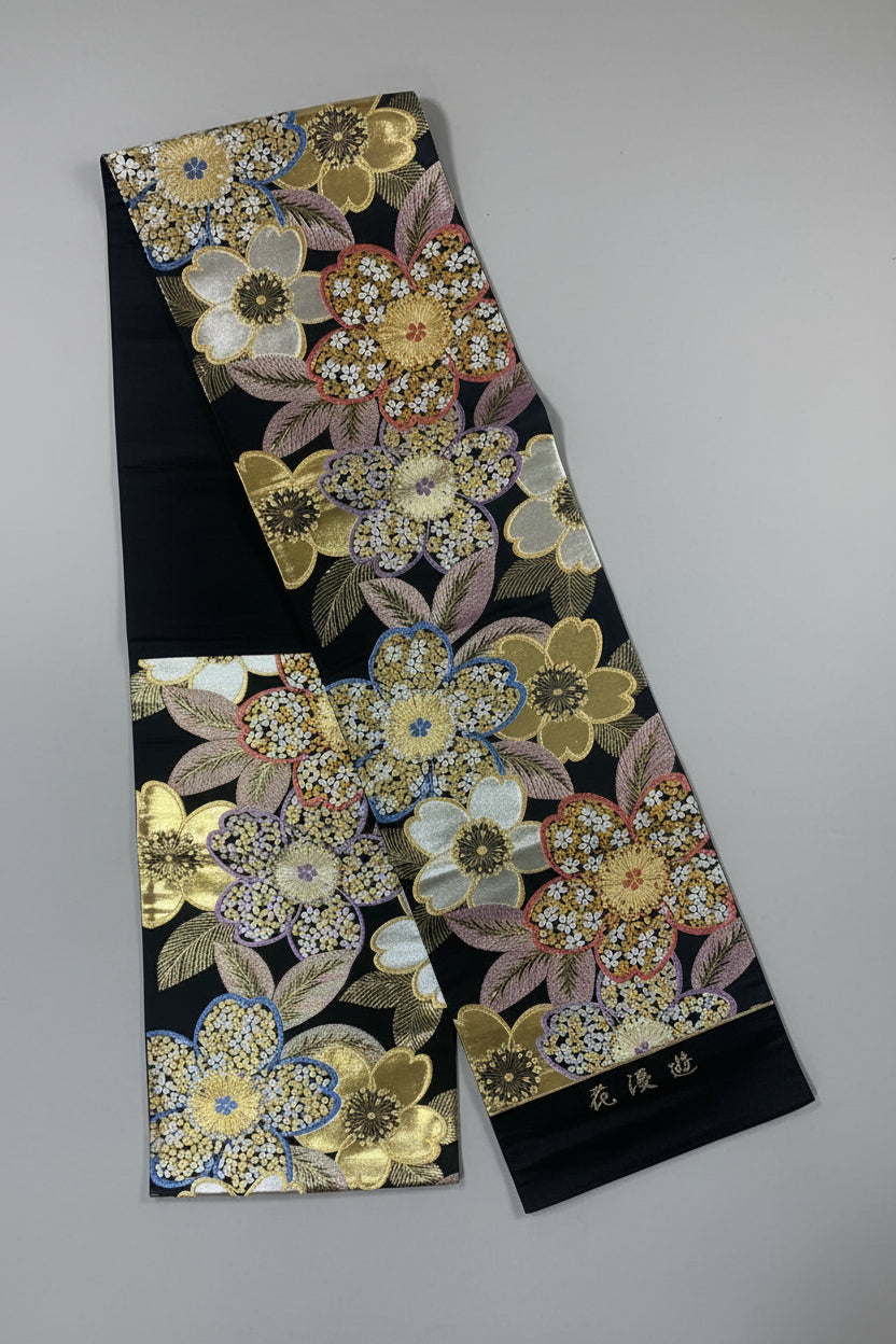 帯 振袖用 正絹 リサイクル | Japanese Furisode Obi Belt Silk Vintage