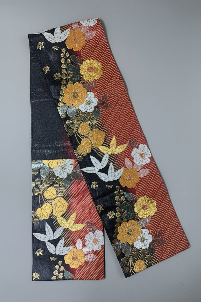 帯 振袖用 正絹 リサイクル | Japanese Furisode Obi Belt Silk Vintage