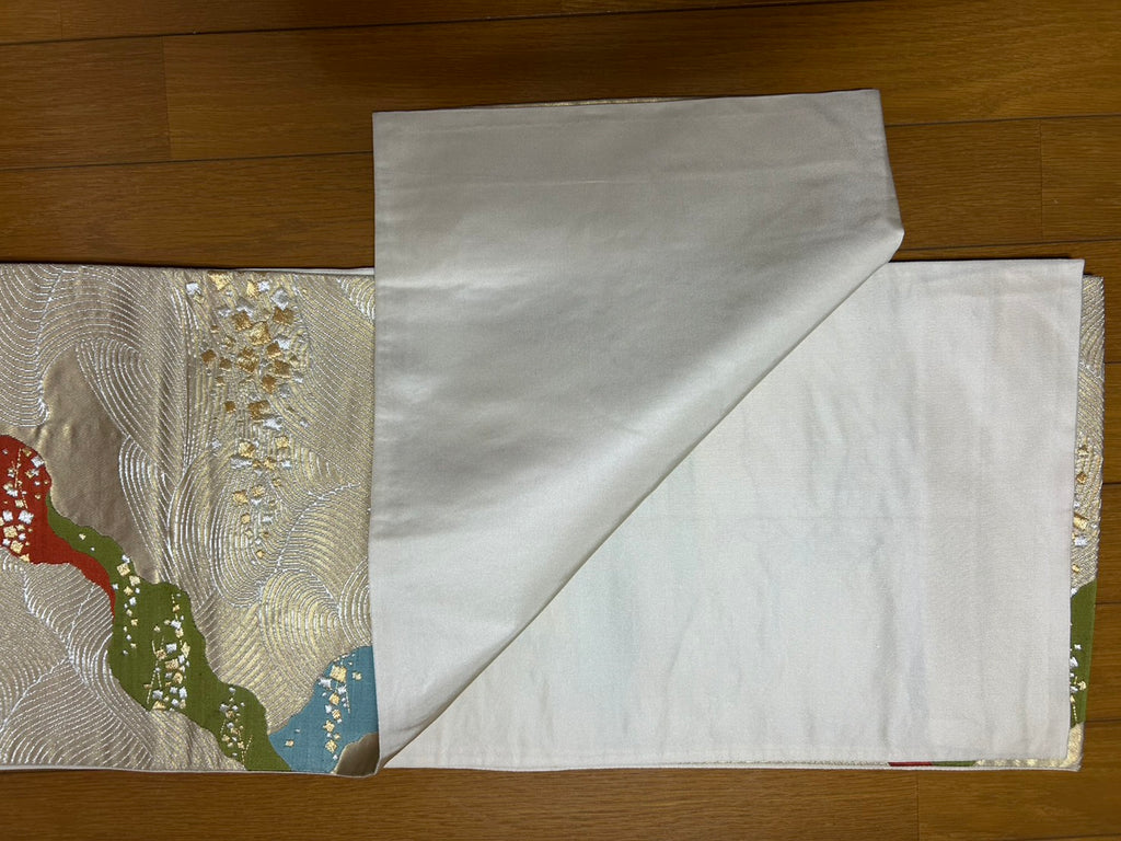 名古屋帯 正絹 リサイクル | Japanese Nagoya Obi Belt Silk Vintage