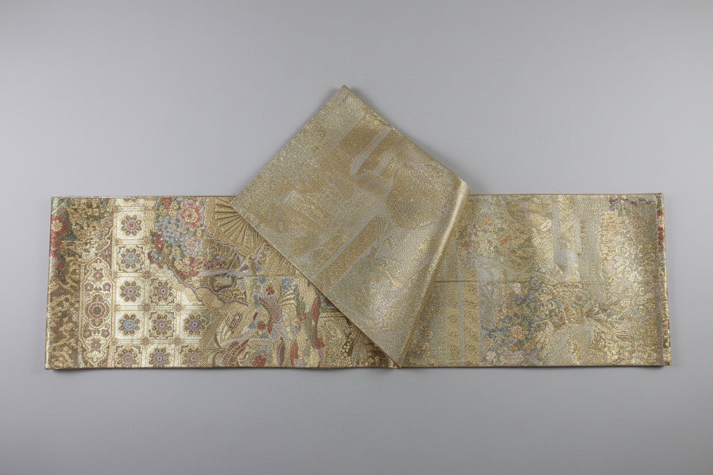 袋帯 正絹 リサイクル | Japanese Fukuro Obi Belt Silk Vintage