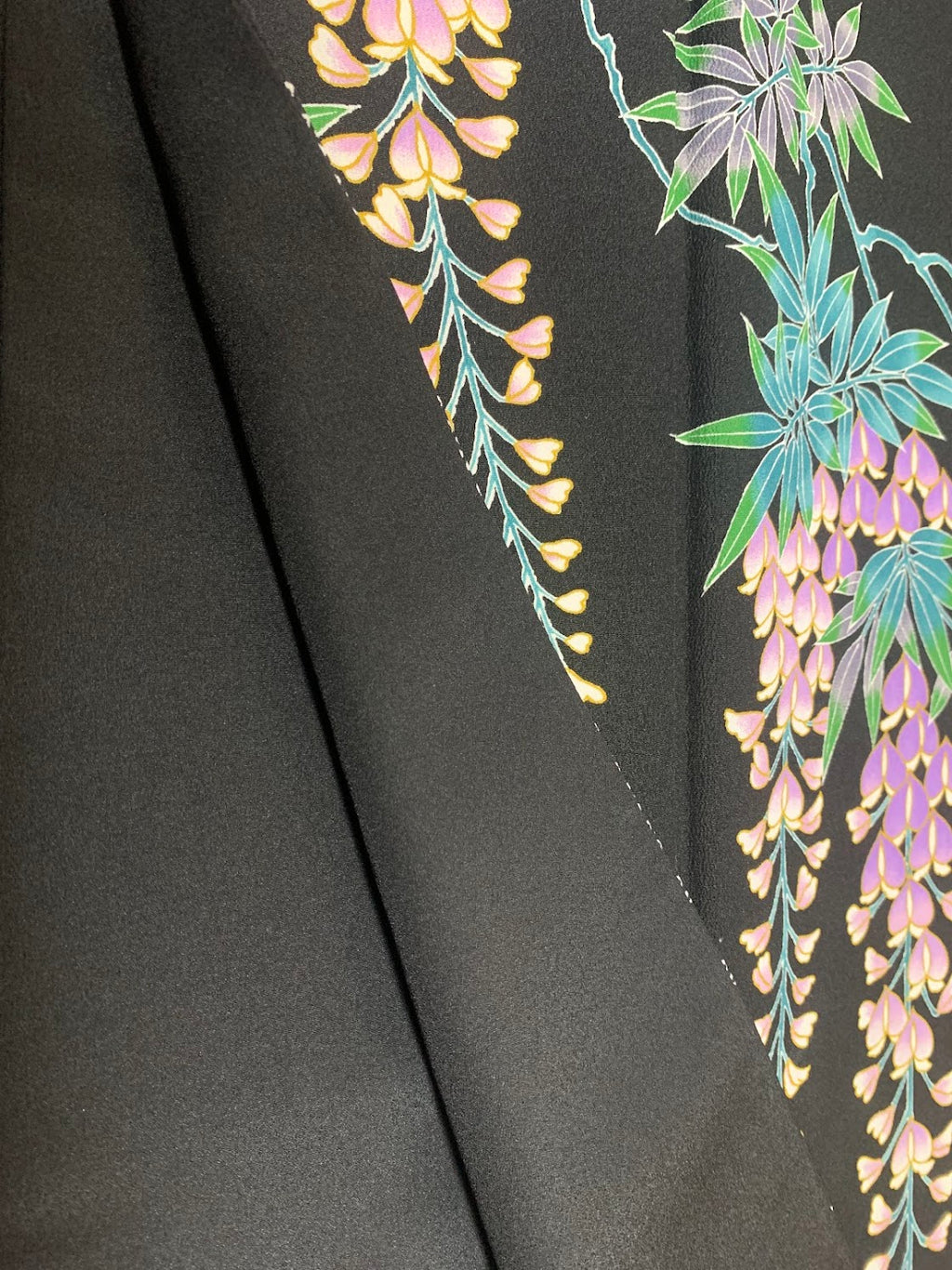 踊り用着物 藤和に花菱 五つ紋 ポリエステル リサイクル | Japanese Dance Kimono Polyester Vintage