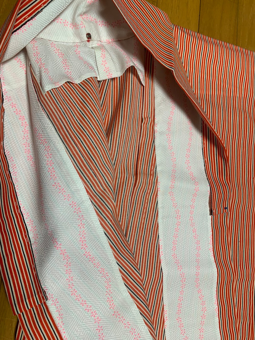 小紋 ポリエステル リサイクル 普段着 | Japanese Komon Kimono Polyester Vintage