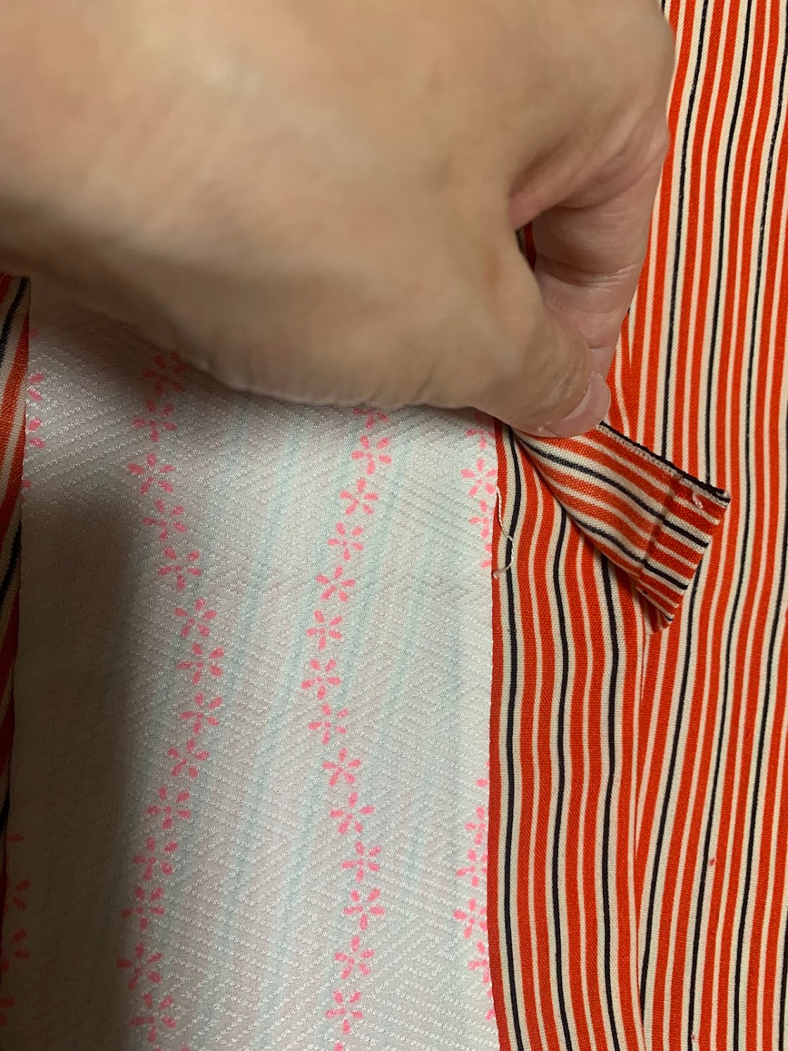 小紋 ポリエステル リサイクル 普段着 | Japanese Komon Kimono Polyester Vintage