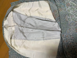 小紋 更紗調 縮繍 正絹 リサイクル | Japanese Komon Kimono Sarasa Chirimen Silk Vintage