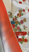 訪問着 正絹 リサイクル | Japanese Houmongi Kimono Silk Vintage