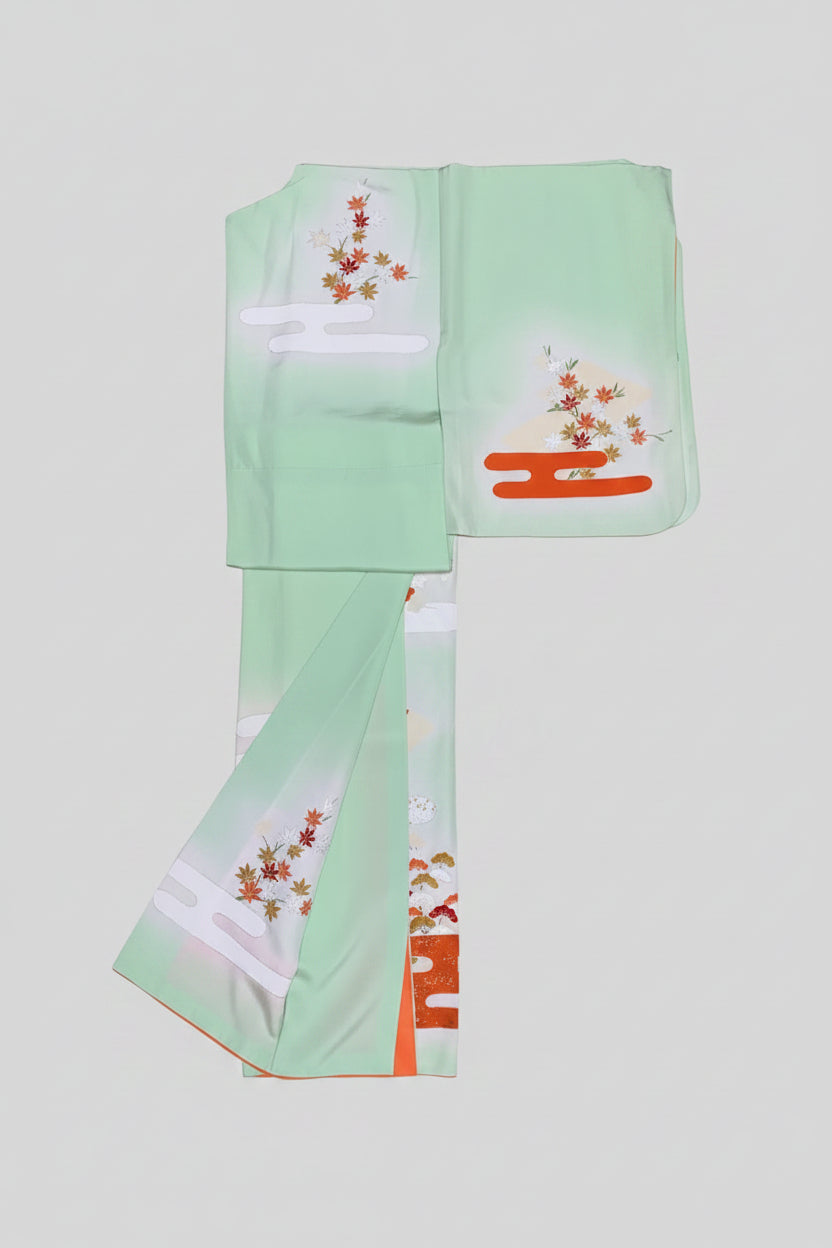 訪問着 正絹 リサイクル | Japanese Houmongi Kimono Silk Vintage