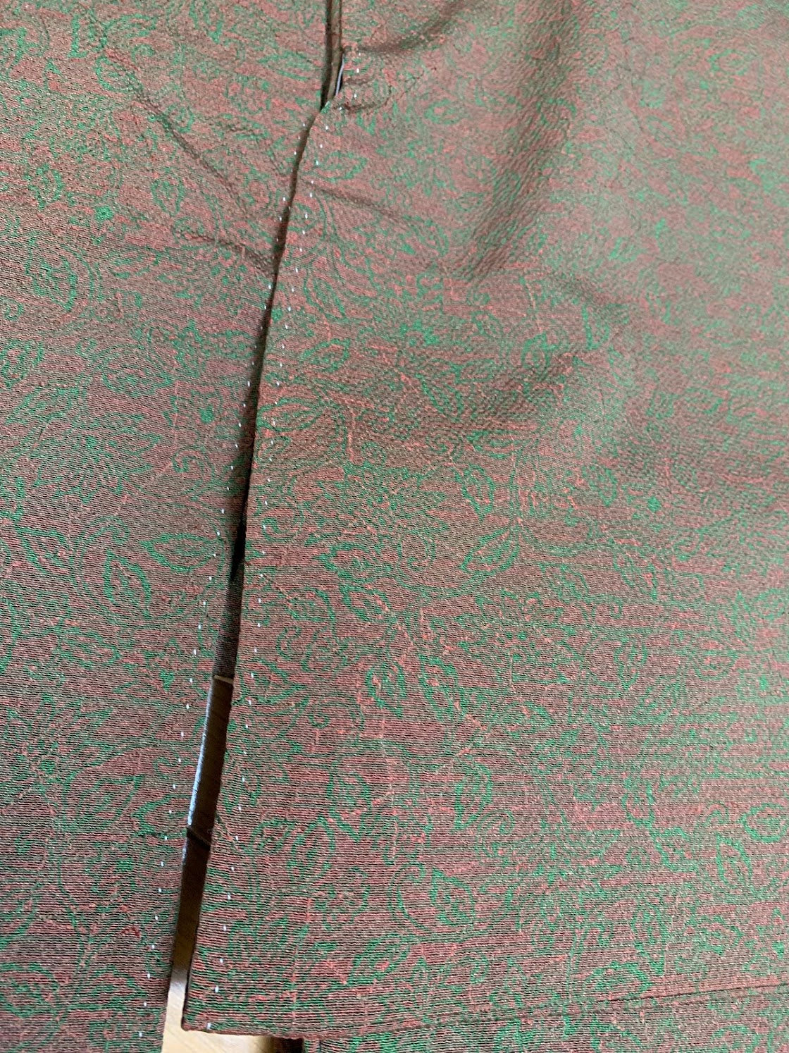 小紋 縮繍 正絹 リサイクル | Japanese Komon Kimono Chirimen Silk Vintage