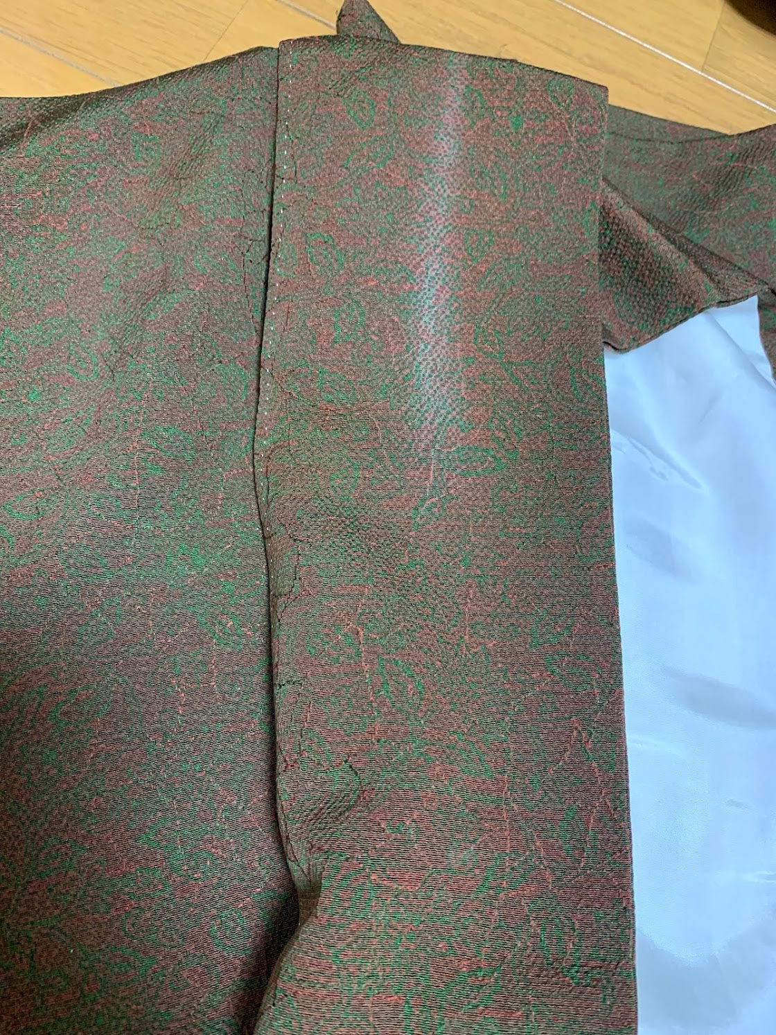 小紋 縮繍 正絹 リサイクル | Japanese Komon Kimono Chirimen Silk Vintage