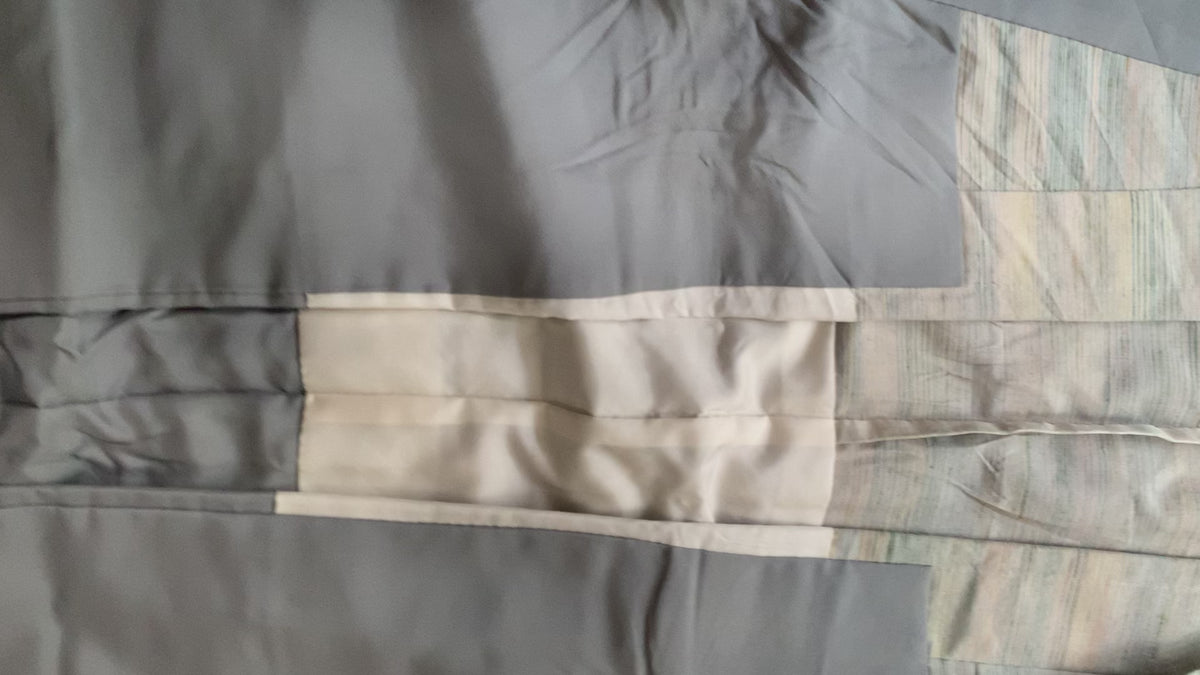 紬 胴抜き仕立て 正絹 リサイクル | Japanese Tsumugi Kimono Douki Silk Vintage