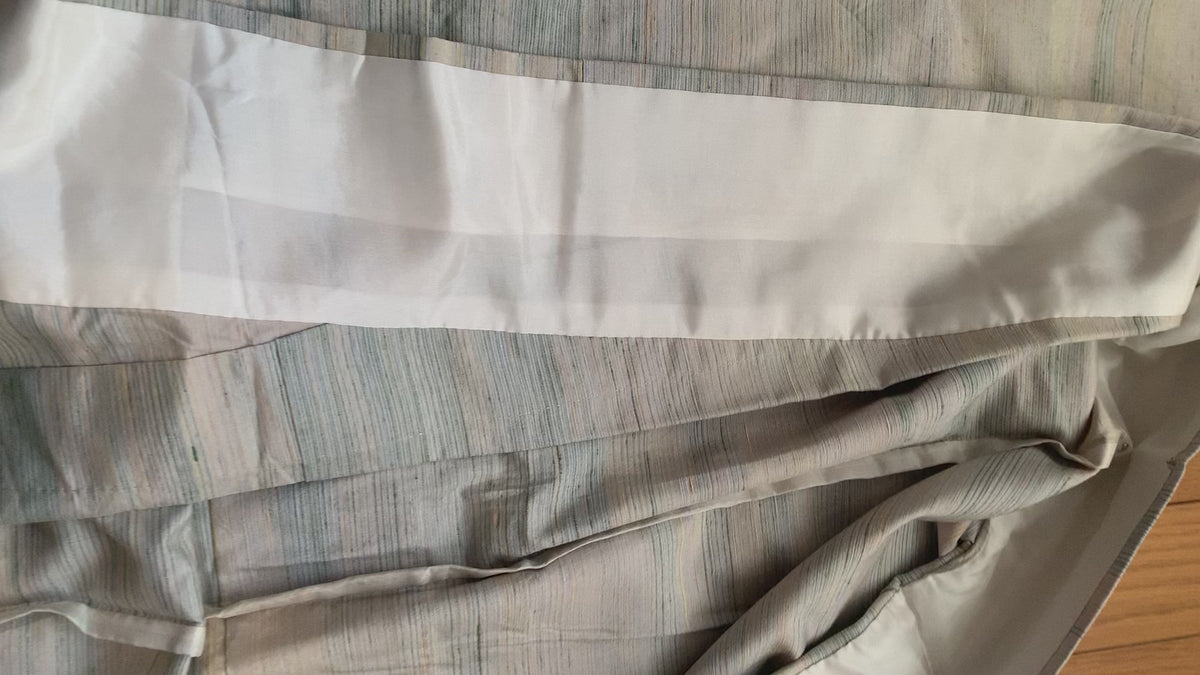 紬 胴抜き仕立て 正絹 リサイクル | Japanese Tsumugi Kimono Douki Silk Vintage