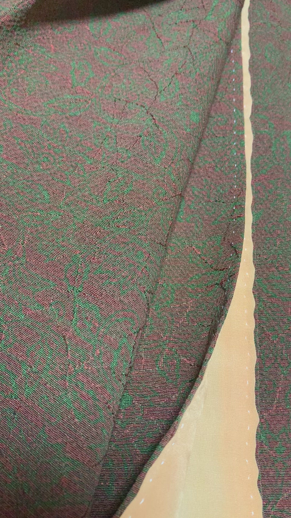 小紋 縮繍 正絹 リサイクル | Japanese Komon Kimono Chirimen Silk Vintage